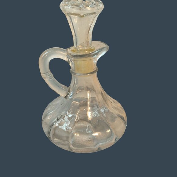 Anchor Hocking Glass Oil Vinegar Cruet Set Cut Glass Stoppers Clear - Picture 13 of 16